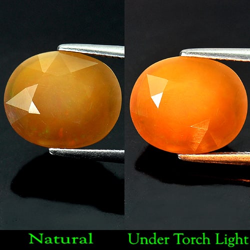 Natural Multi Color Opal 5.24 Ct. Oval Shape 14.5 x 12 Mm Gemstone From Ethiopia: Product ID: 818710662 Product Name: Natural Opal Weight: 5.24 CT. Size: 14.5 x 12 x 7.1 MM. Shape: Oval Color: Multi Color Clarity:Semi - Transparent Luster: Good Gems Origin: Ethiopia Treatment: Unhe