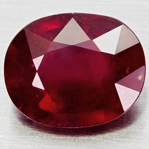 Natural Red Ruby 9.80 Ct. Oval Shape 14.3 x 10.5 Mm Gemstone From Madagascar (1 of 3)