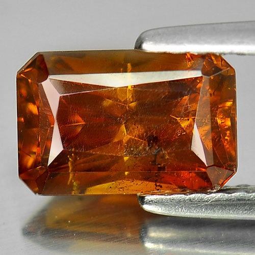 Certified Natural Yellow Sphalerite 2.42 Ct. Octagon Shape 5.93 x 9.02 Mm Gemstone from Spain (1 of 4)