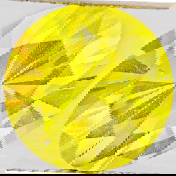 Natural Yellow Lemon Quartz 4.55 Ct. Round Diamond Cut 11.1 Mm Gemstone From Brazil (1 of 3)