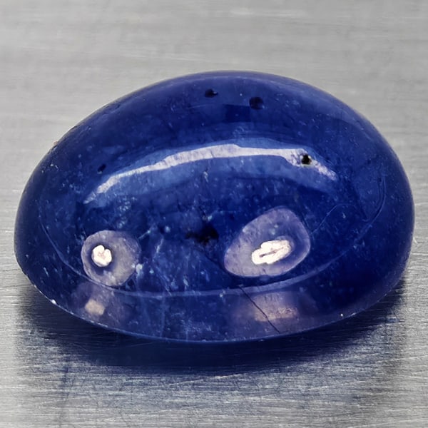 Natural Blue Sapphire 10.91 Ct. Oval Cabochon Shape 13.5 x 10.4 Mm Gemstone From Madagascar (1 of 3)