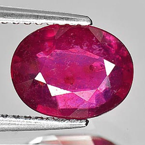 Natural Pink Red Ruby 2.08 Ct. Oval Shape 9.3 x 7.3 Mm. Gemstone From Mozambique (1 of 3)