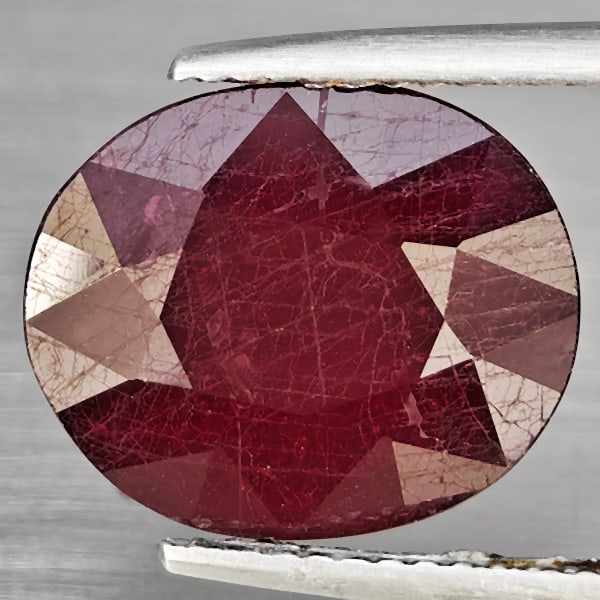 Natural Red Ruby 8.88 Ct. Oval Shape 13.3 x 11.1 Mm Gemstone From Madagascar (1 of 3)