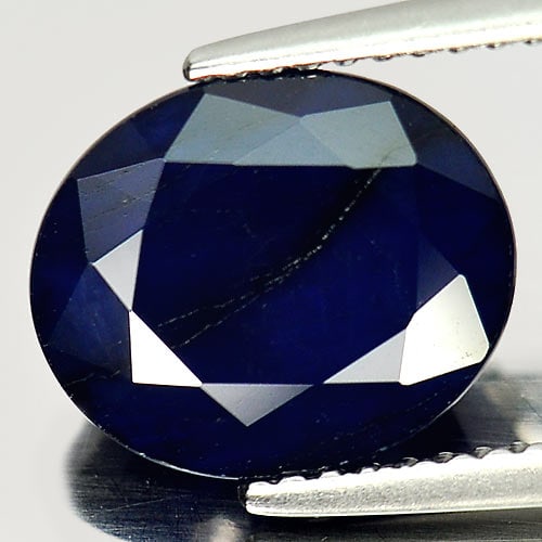 Natural Deep Blue Sapphire 5.02 Ct. Oval Shape 11 x 9.2 Mm Gemstone From Madagascar: Product ID: 806011208 Product Name: Natural Blue Sapphire Weight: 5.02 CT. Size: 11 x 9.2 x 5.9 MM. Shape: Oval Color: Deep Blue Clarity:Opaque Luster: Good Gems Origin: Madagascar Treatment: Heated (