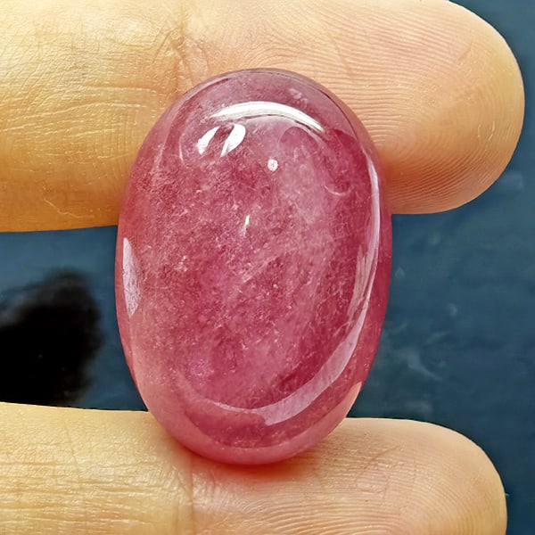 Natural Pink Red Ruby 38.93 Ct. Oval Cabochon Shape 25 x 17 Mm Gemstone from Madagascar (1 of 3)
