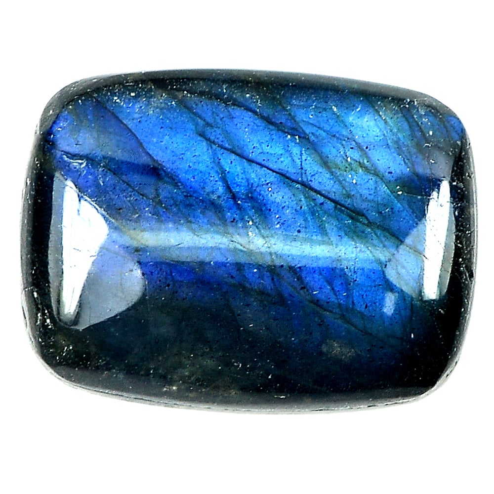 Natural Multi Color Blue Labradorite Doublet 9.67 Ct. Baguette Cabochon Shape 16 x 12 Mm. Gemstone (1 of 3)