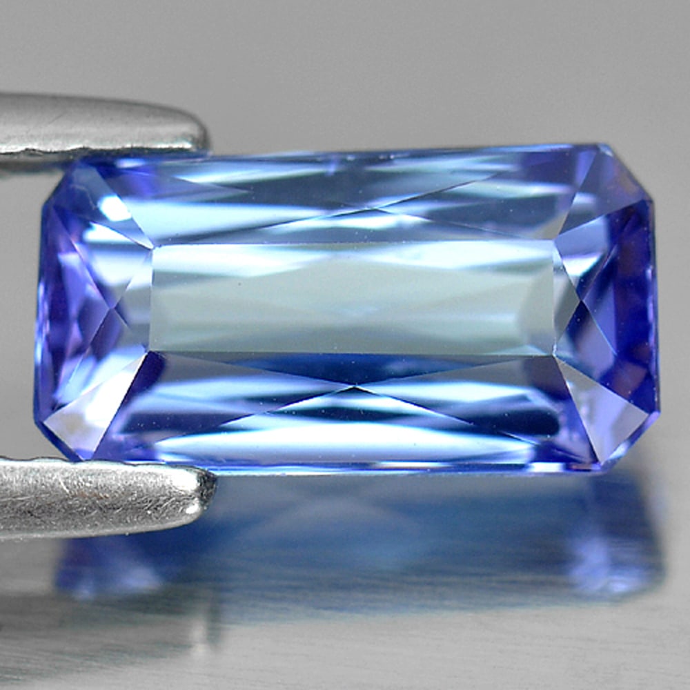 Natural Violetish Blue Tanzanite 2.32 Ct. Clean Octagon Shape 9.2 x 4.6 Mm. Gemstone From Tanzania (1 of 3)
