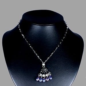 Natural Pearl Nickel Necklace 925 Sterling Siliver Jewelry (1 of 3)