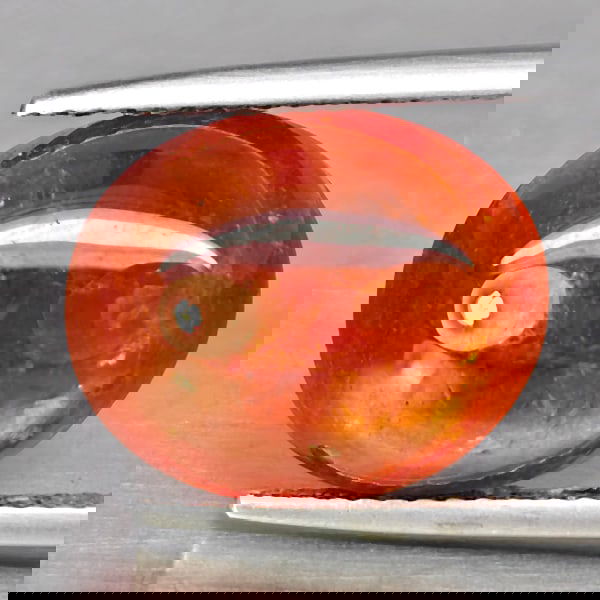 Natural Orangish Red Spessartine Garnet 13.14 Ct. Oval Cabochon Shape Gemstones From Namibia (1 of 3)