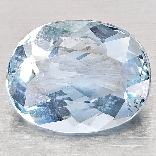 Natural Baby Blue Aquamarine 1.59 Ct. Oval Shape 8.9 x 7 Mm Gemstone from Brazil: Product ID: 800812286 Product Name: Natural Aquamarine Weight: 1.59 CT. Size: 8.9 x 7 x 4.2 MM. Shape: Oval Shape Color: Baby Blue Clarity:VSI - SI1 Luster: Good Gems Origin: Brazil Treatment: Unheate
