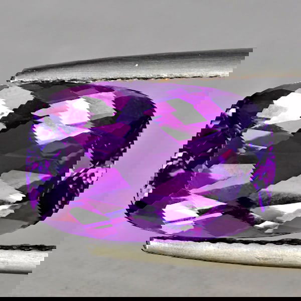 Natural Purple Amethyst 4.37 Ct. Cushion Shape 13 x 8.5 Mm Gemstone From Brazil (1 of 3)