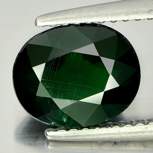 Natural Green Chrome Tourmaline 2.10 Ct. Oval Shape 8.95 x 7.42 Mm Gemstone from Nigeria: Product ID: 807233918 Product Name: Natural Tourmaline Weight: 2.10 CT. Size: 8.95 x 7.42 x 4.71 MM. Shape: Oval Color: Green Clarity:IF Luster: Good Gems Origin: Nigeria Treatment: Unheated Crystal S