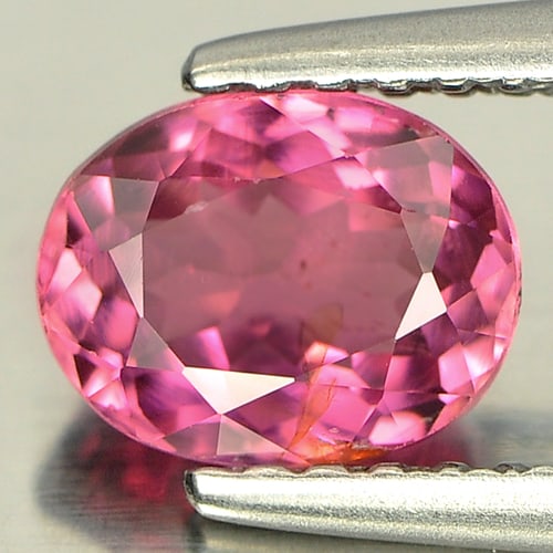 Natural Pink Tourmaline 0.97 Ct. Oval Shape 6.8 x 5.3 Mm. Gemstone From Nigeria: Product ID: 807241299 Product Name: Natural Tourmaline Weight: 0.97 CT. Size: 6.8 x 5.3 x 3.7 MM. Shape: Oval Color: Pink Clarity:VSI Luster: Very Good Gems Origin: Nigeria Treatment: Unheated Crystal