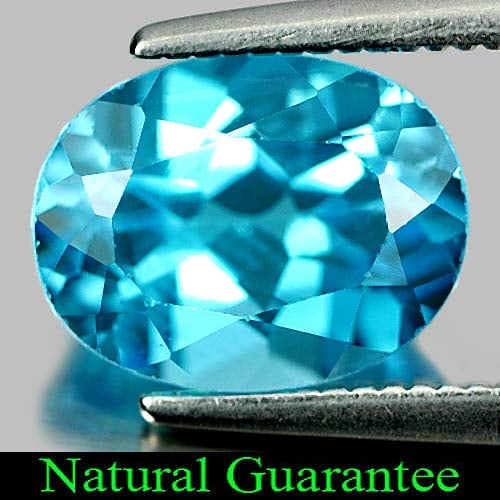 Natural Swiss Blue Topaz 2.44 Ct. Oval Shape 9.1 x 7.1 Mm Gemstone from Brazil: Product ID: 807162215 Product Name: Natural Blue Topaz Weight: 2.44 CT. Size: 9.1 x 7.1 x 5 MM. Shape: Oval Color: Swiss Blue Clarity:VSI Luster: Good Gems Origin: Brazil Treatment: Treated Crystal St