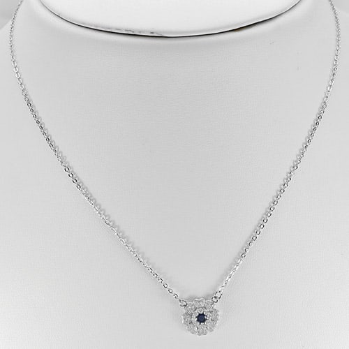 925 Sterling Silver Jewelry 3.20 Grams Necklace Length 16 Inch.: Product ID: 280540036 Product Type: 925 Sterling Silver Fine Jewelry Jewelry Weight: 3.20 Grams. Gemstones Color: Silver Metal: Solid Silver 92.5%. Gemstone Detail: About 3.20 Grams. Blue CZ Round Siz