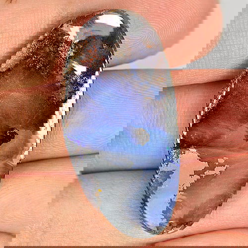 Natural Multi-Color Flashing Boulder Opal 21.40 Ct. Free Form Cabochon Shape 31 x 16 Mm Gemstone (1 of 3)