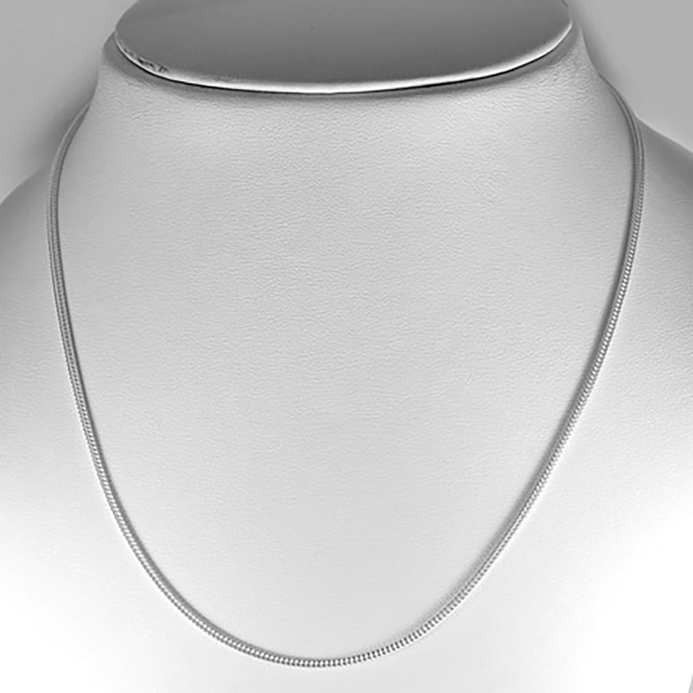 925 Sterling Silver Necklace Jewelry Length 18 Wide 2 Mm. Weight 6.07 Grams (1 of 3)
