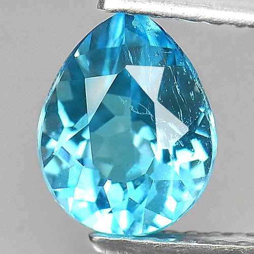 Natural Swiss Blue Topaz 1.53 Ct. Pear Shape 8.2 x 6.4 Mm Gemstone from Brazil: Product ID: 807154575 Product Name: Natural Blue Topaz Weight: 1.53 CT. Size: 8.2 x 6.4 x 4.5 MM. Shape: Pear Color: Swiss Blue Clarity:SI Luster: Good Gems Origin: Brazil Treatment: Treated Crystal S