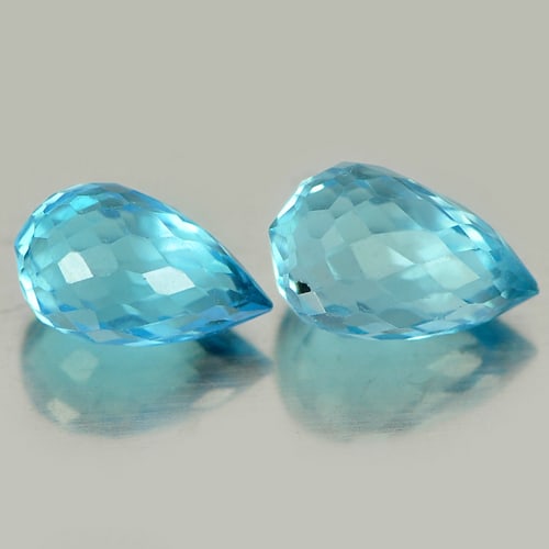 Natural Blue Topaz 1.63 Ct. 2 Pcs Briolette Cut 6.4 x 4.1 Mm Gemstone From Brazil: Product ID: 807151252 Product Name: Natural Blue Topaz Weight: 1.63 CT. Size: 6.4 x 4.1 x 4.1 MM. Shape: Briolette Color: Blue Clarity:VSI Luster: Good Gems Origin: Brazil Treatment: Treated Crystal S