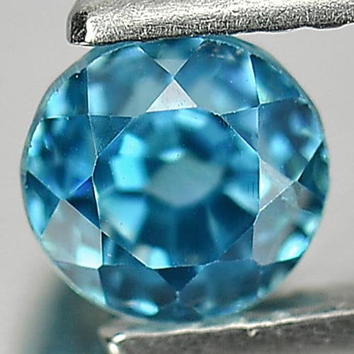 Natural Blue Zircon 1.37 Ct. VVS Round Shape 5.2 Mm Gemstone From Cambodia: Product ID: 807728636 Product Name: Natural Zircon Weight: 1.37 CT. Size: 5.2 x 5.2 x 4.8 MM. Shape: Round Color: Blue Clarity:VVS Luster: Good Gems Origin: Cambodia Treatment: Heated Crystal Structur