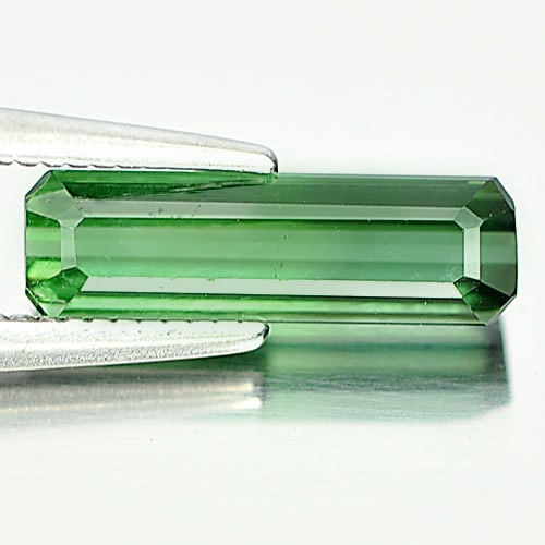 Natural Green Tourmaline 1.51 Ct. Clean Octagon Shape 17.2 x 3.3 Mm. Gemstone from Nigeria: Product ID: 807245339 Product Name: Natural Tourmaline Weight: 1.51 CT. Size: 17.2 x 3.3 x 2.6 MM. Shape: Octagon Color: Green Clarity:IF Luster: Very Good Gems Origin: Nigeria Treatment: Unheated Cry