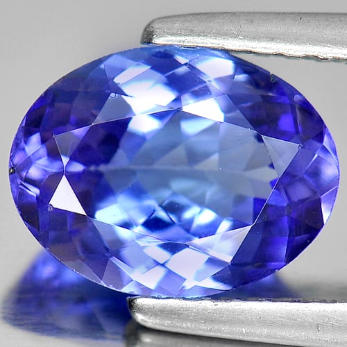 Natural Violetish Blue Tanzanite 1.83 Ct. VVS Oval Shape 9.2 x 7 x 4 Mm Gemstone from Tanzania (1 of 3)