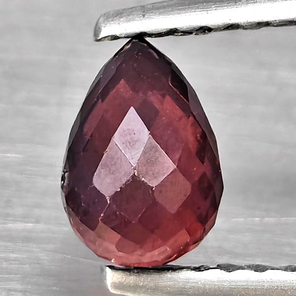 Natural Purplish Pink Rhodolite Garnet 1.17 Ct. Briolette Shape 6.8 x 4.5 Mm Gemstone From (1 of 3)