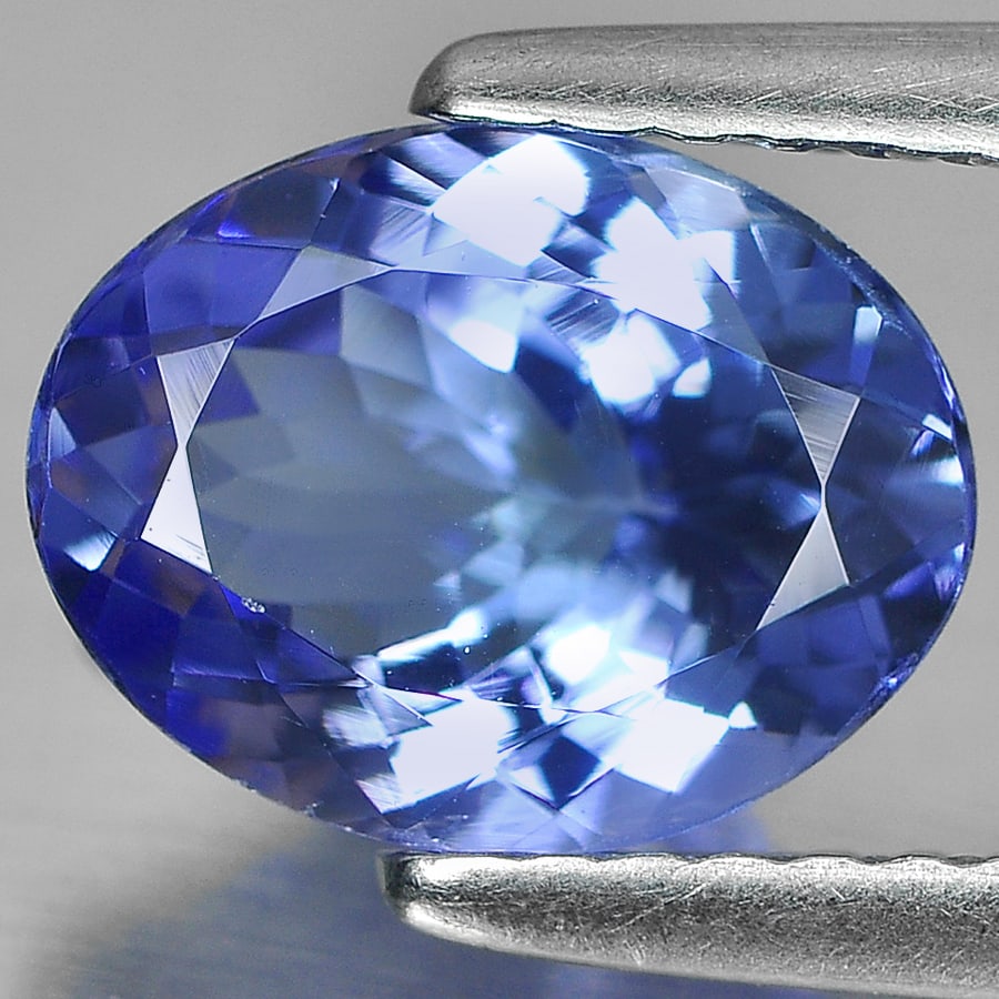 Natural Violetish Blue Tanzanite 1.70 Ct. Clean Oval Shape 9 x 7 Mm. Gemstone From Tanzania (1 of 3)