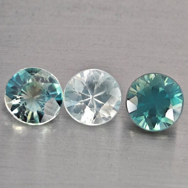 Natural Blue Zircon 1.91 Ct. 3 Pcs Round Diamond Cut 5 Mm Gemstone From Cambodia: Product ID: 807743251 Product Name: Natural Zircon Weight: 1.91 CT. Size: 5 x 5 x 3.8 MM. Shape: Round Diamond Cut Color: Blue Clarity:SI1 Luster: Good Gems Origin: Cambodia Treatment: Heated Crystal