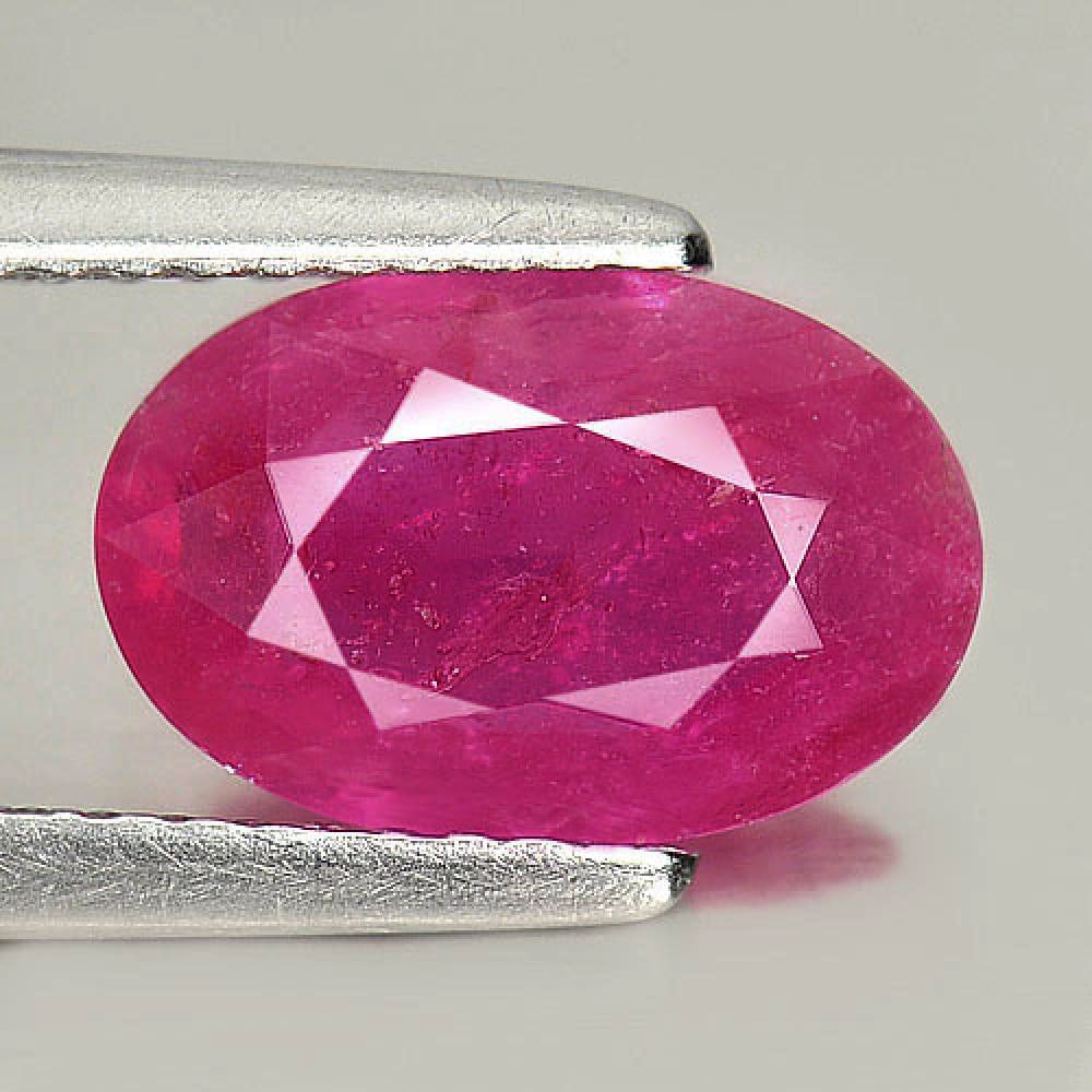 Natural Pink Ruby 2.59 Ct. Oval Shape 10.5 x 6.9 Mm. Gemstone From Mozambique (1 of 3)
