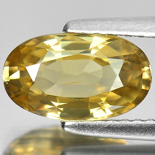 Natural Yellow Zircon 2.71 Ct. Oval Shape 10 x 6 Mm. Gemstone From Cambodia: Product ID: 807729220 Product Name: Natural Zircon Weight: 2.71 CT. Size: 10 x 6 x 4 MM. Shape: Oval Color: Yellow Clarity:VSI Luster: Good Gems Origin: Cambodia Treatment: Heated Crystal Structure: T