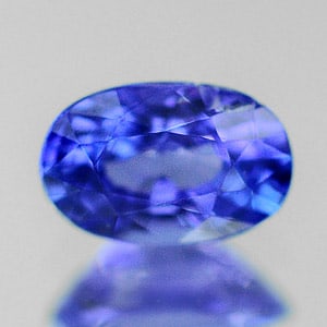 Natural Violetish Blue Tanzanite 0.49 Ct. Oval Shape 5.9 x 3.9 Mm Gemstone from Tanzania (1 of 3)