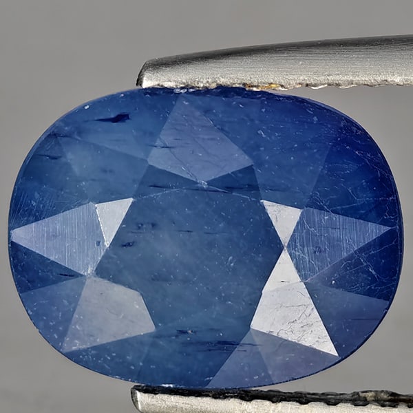 Natural Blue Sapphire 7.40 Ct. Oval Shape 12 x 9.1 Mm Gemstone From Madagascar (1 of 3)
