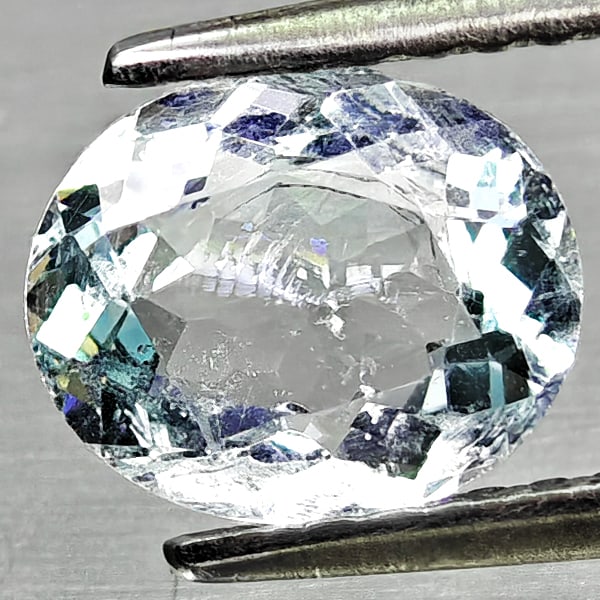 Natural Light Blue Aquamarine 1.03 Ct. Oval Shape 7.6 x 6.3 Mm Gemstone From Brazil: Product ID: 800812049 Product Name: Natural Aquamarine Weight: 1.03 CT. Size: 7.6 x 6.3 x 3.6 MM. Shape: Oval Color: Light Blue Clarity:VSI Luster: Good Gems Origin: Brazil Treatment: Unheated Crystal