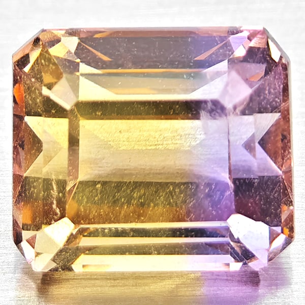 Natural Bi Color Ametrine 2.31 Ct. Octagon Shape 7.9 x 6.9 Mm. Unheated Gemstone from Bolivia (1 of 3)