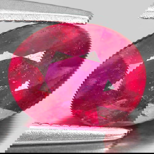 Natural Purplish Pink Ruby 1.98 Ct. Oval Shape 8 x 6.1 Mm. Gemstone from Mozambique (1 of 3)