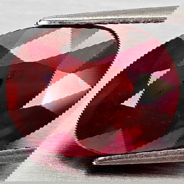Natural Red Ruby 9.18 Ct. Oval Shape 13.5 x 10.2 Mm. Gemstone From Madagascar (1 of 3)