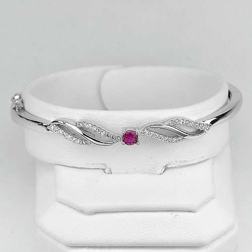 925 Sterling Silver Bangle Jewelry Diameter 54 Mm. 8.71 Grams (1 of 3)