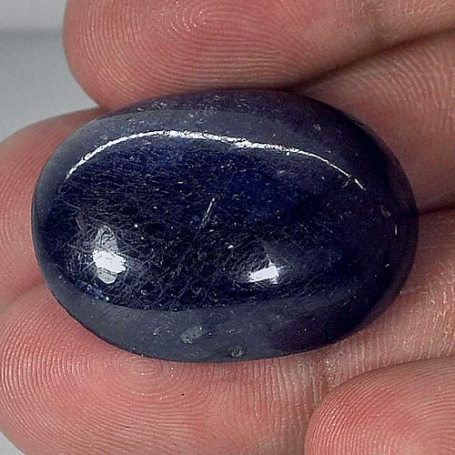 Natural Blue Sapphire 90.00 Ct. Oval Cabochon Shape 30 x 23 Mm Gemstone From Madagascar (1 of 3)