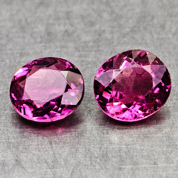 Natural Pink Tourmaline 1.35 Ct. 2 Pcs. Oval Shape Unheated Gemstones From Nigeria (1 of 3)