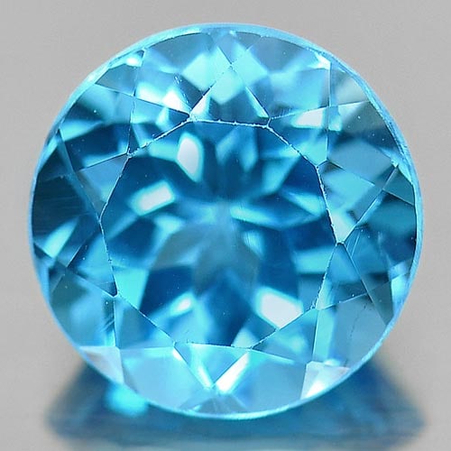 Natural Swiss Blue Topaz 3.66 Ct. Round Shape 9.2 Mm Gemstone From Brazil: Product ID: 807156114 Product Name: Natural Blue Topaz Weight: 3.66 CT. Size: 9.2 x 9.2 x 6.5 MM. Shape: Round Color: Blue Clarity:VSI Luster: Very Good Gems Origin: Brazil Treatment: Treated Crystal