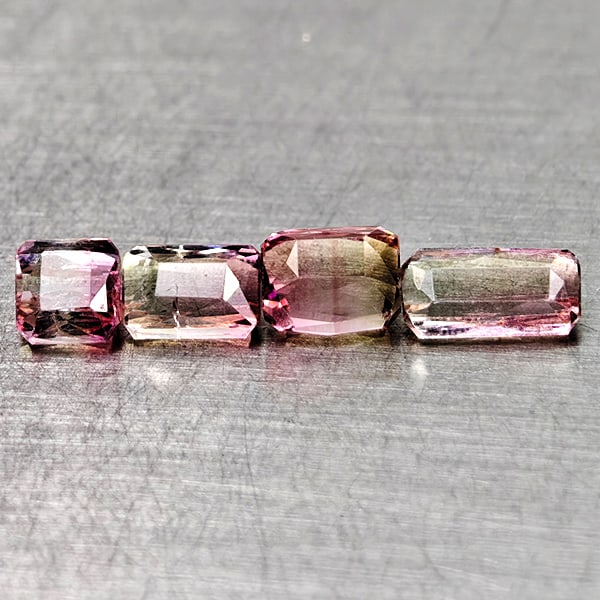 Natural Fancy Color Pink Tourmaline 2.26 Ct. 4 Pcs Octagon Shape Gemstones From Nigeria: Product ID: 807250596 Product Name: Natural Tourmaline Weight: 2.26 CT. Size: 6.6 x 3.5 x 2.4 to 3.8 x 4.1 x 3.2 MM. Shape: Octagon Color: Fancy Color Pink Clarity:VSI Luster: Good Gems Origin: Nigeri