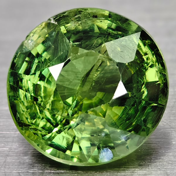 Natural Green Apatite 1.17 Ct. Round Shape 6.4 Mm Gemstone From Tanzania (1 of 3)