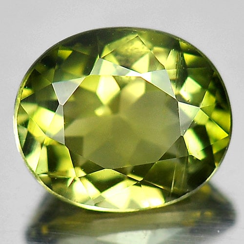 Natural Green Tourmaline 0.92 Ct. Oval Shape 6.6 x 5.6 Mm Gemstone From Nigeria (1 of 3)