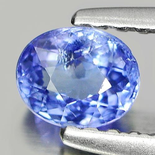 Natural Violetish Blue Tanzanite 0.47 Ct. Oval Shape 5 x 4.1 Mm Gemstone from Tanzania: Product ID: 807007666 Product Name: Natural Tanzanite Weight: 0.47 CT. Size: 5 x 4.1 x 3.1 MM. Shape: Oval Color: Violetish Blue Clarity:SI Luster: Good Gems Origin: Tanzania Treatment: Heated Crystal
