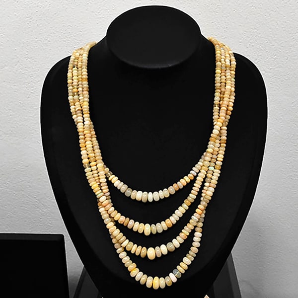 Natural Multi Color Opal Necklace Jewelry 259.80 Ct. Wtih Matal Length 17 Inch. (1 of 2)