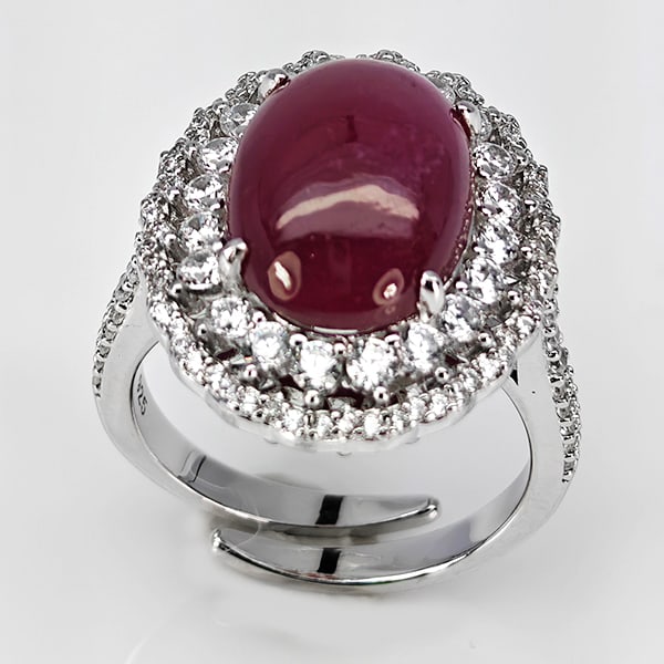 Natural Red Ruby with 925 Sterling Silver Ring Jewelry 7.00 Grams Size 7 (1 of 3)