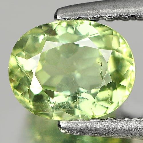 Natural Green Tourmaline 0.97 Ct. Oval Shape 6.8 x 5.4 Mm Gemstone from Nigeria (1 of 3)