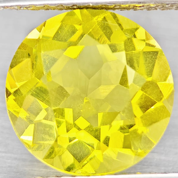 Natural Yellow Lemon Quartz 3.60 Ct. Round Shape 10.2 Mm Gemstone From Brazil (1 of 3)