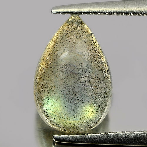 Natural Multi Color Labradorite 3.32 Ct. Pear Cabochon Shape 12 x 8 Mm. Gemstone from Canada (1 of 3)